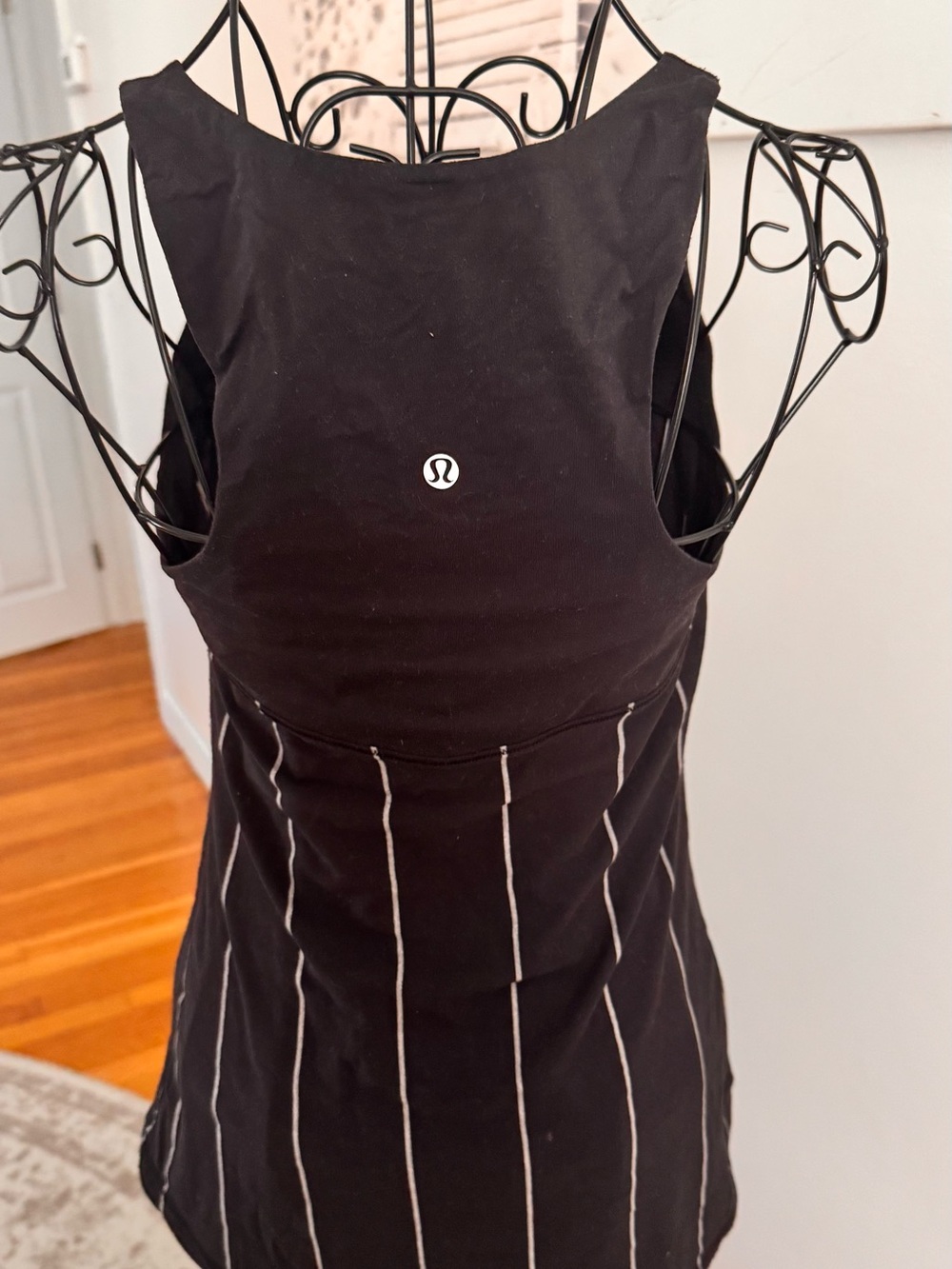 lululemon athletica Black Striped Tank Top
